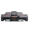 Home Theater Leather Loveseat Reclining Sofa